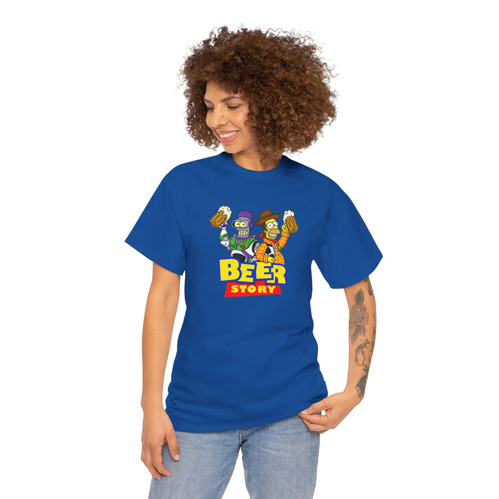 Beer Story T-Shirt — Funny Cartoon Beer Buddies Graphic Tee