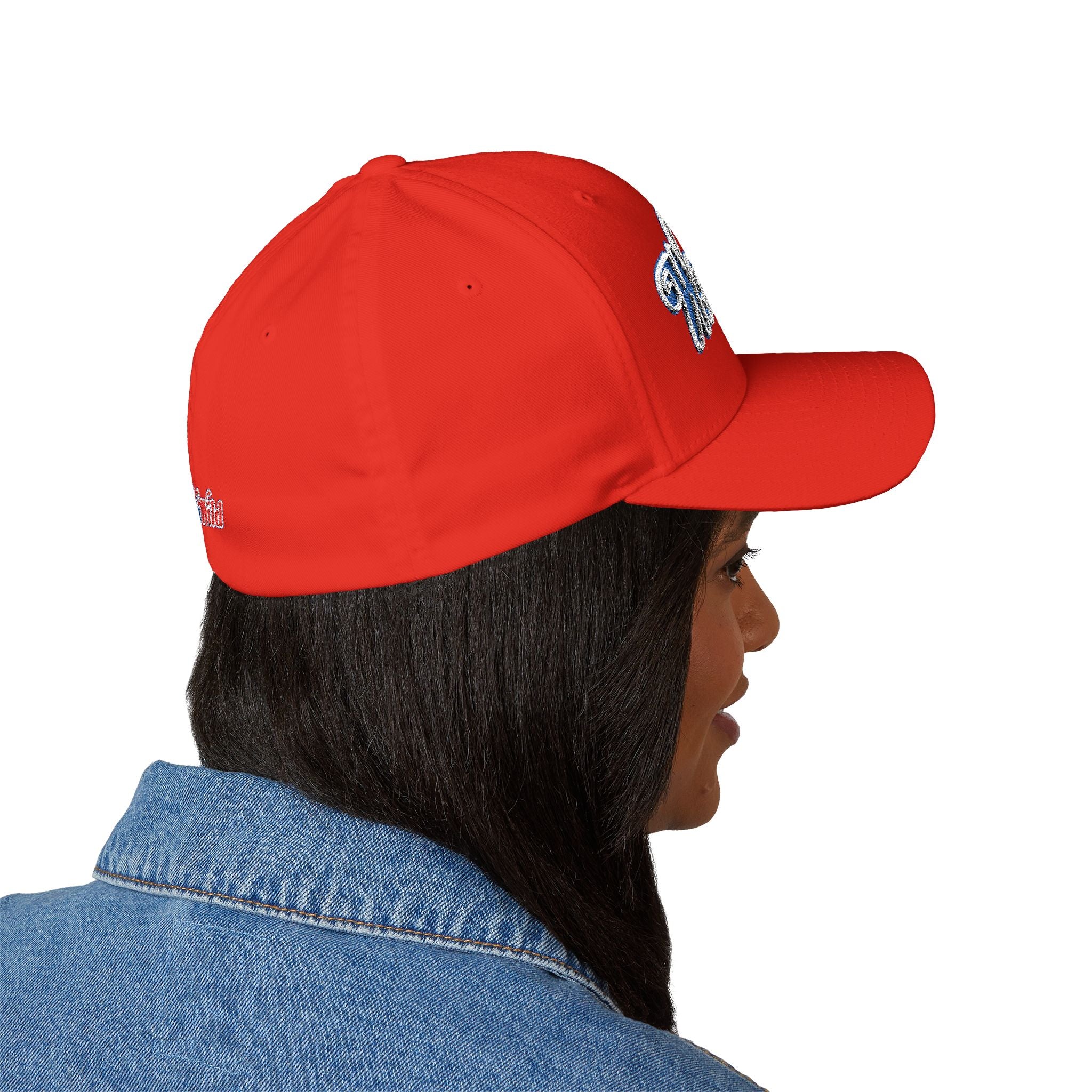 Wet 'n Wild Retro Embroidered Cap — Patriotic Red & Blue Retro Baseball Hat