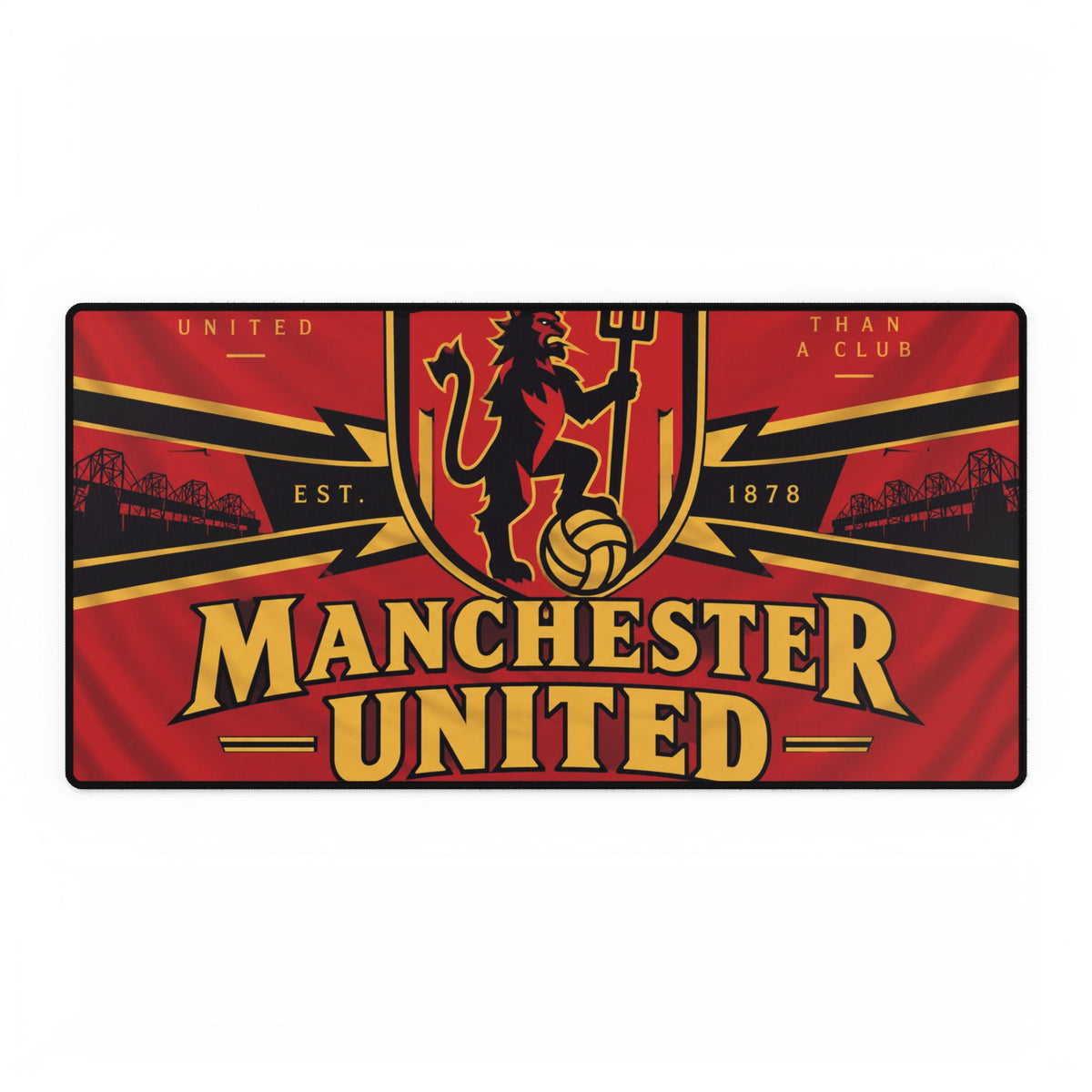 Manchester United Desk Mat — Large Football Gaming Mouse Pad