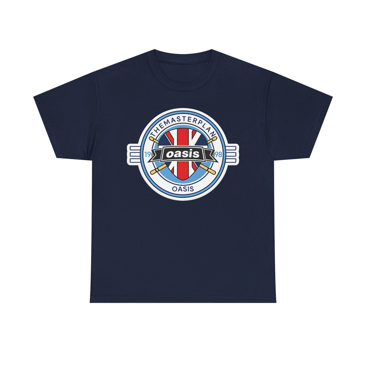 Oasis Union Jack Band Tee – Retro Rock Logo T-Shirt