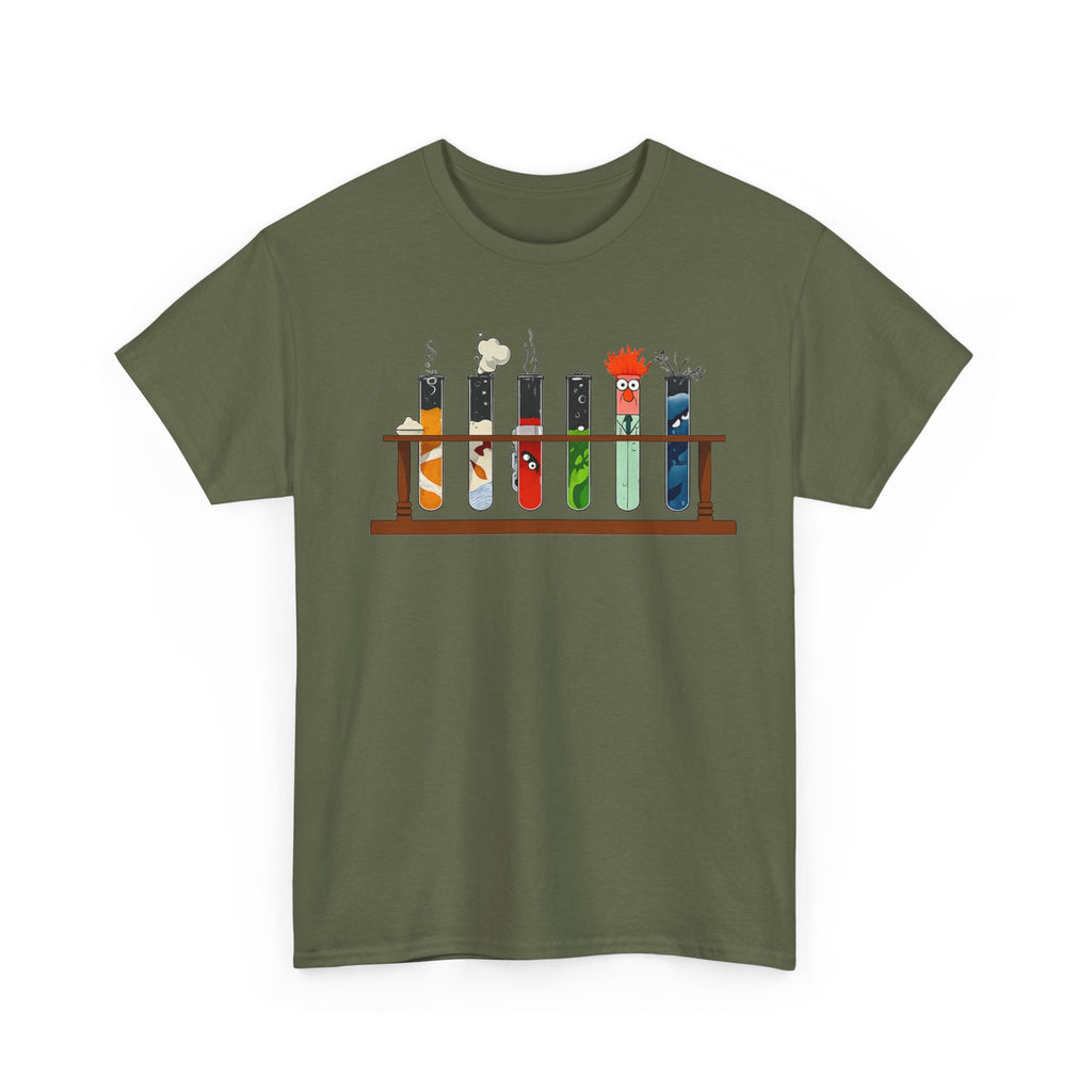 Muppets Beaker Science Test Tube Cats T‑Shirt — Cute Laboratory Cat Illustrations Tee