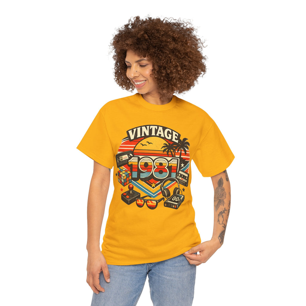 Vintage 1981 Retro Tee — 80s Nostalgia Graphic T-Shirt