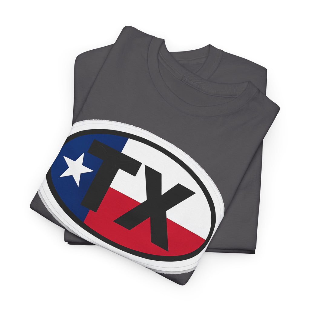 Texas Flag TX Oval T-Shirt — Patriotic Lone Star Tee