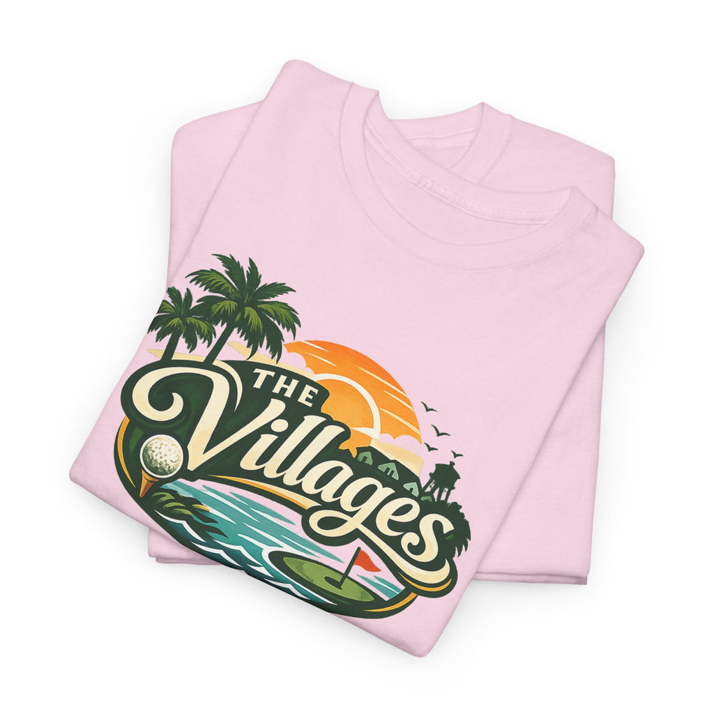 The Villages of Florida Sunset Logo Tee - Florida Palm Beach Retro T-Shirt