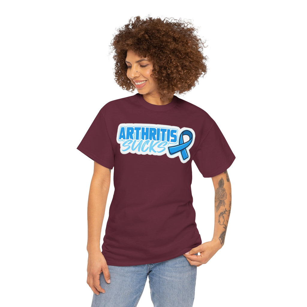 Arthritis Sucks T-Shirt with Awareness Ribbon — Arthritis Support Tee