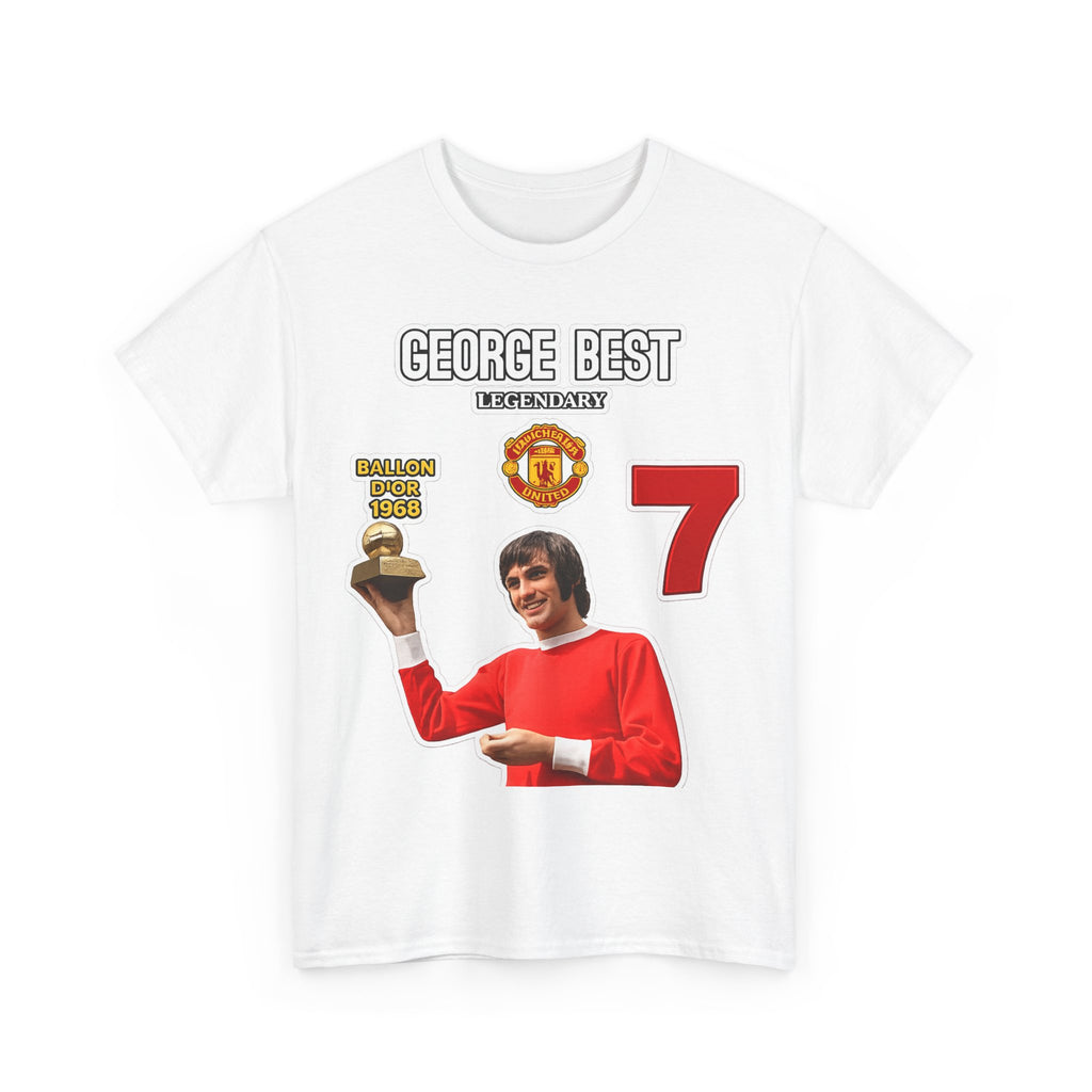 George Best Manchester United #7 Vintage Soccer T-Shirt – Ballon d'Or Tribute