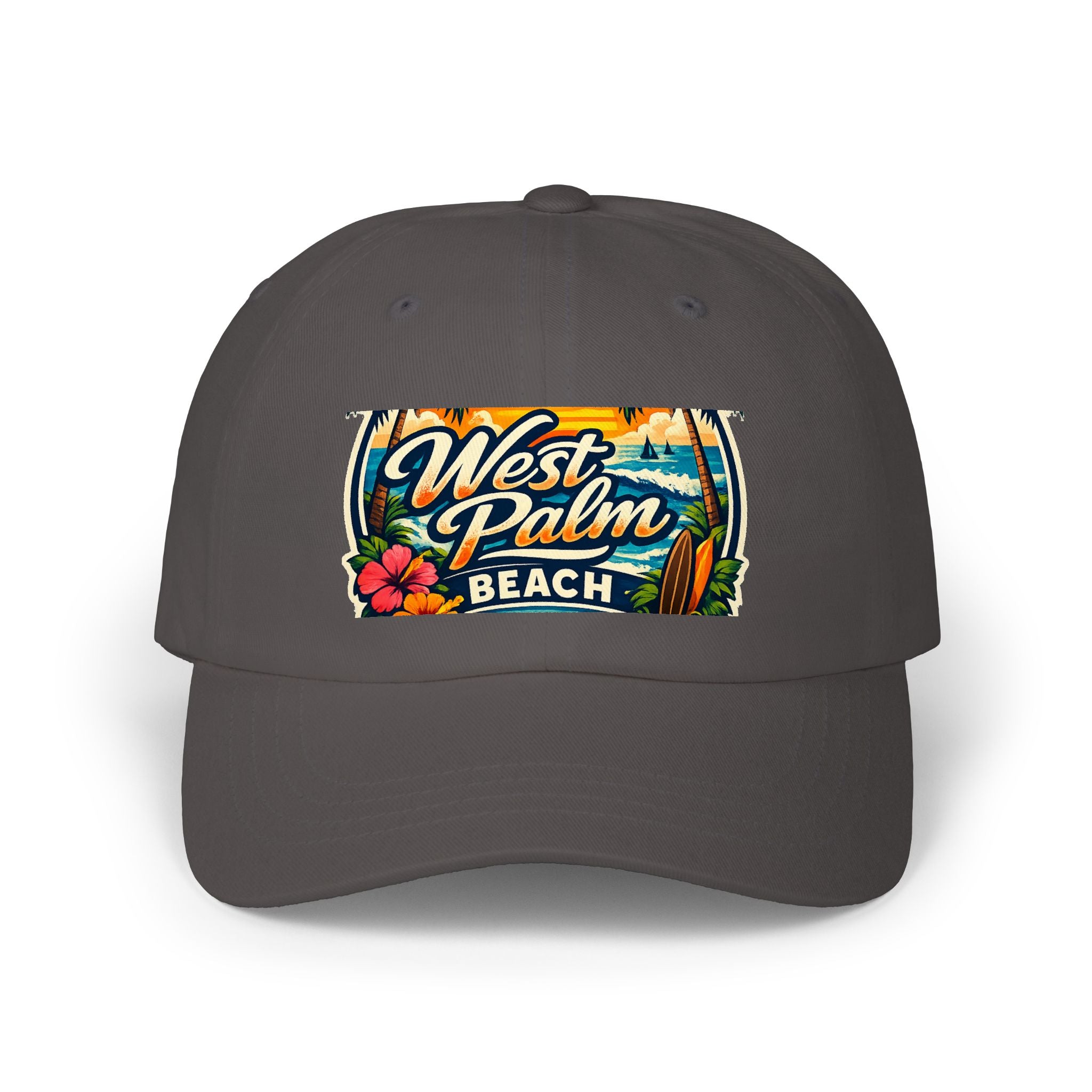 West Palm Beach Dad Cap — Vintage Surfboard Floral Beach Hat