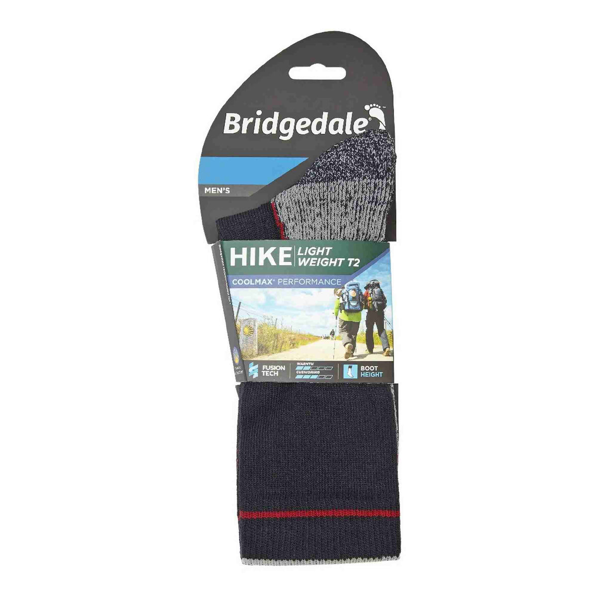 1 Pack Mens Hiking Lightweight T2 Coolmax Boot Socks