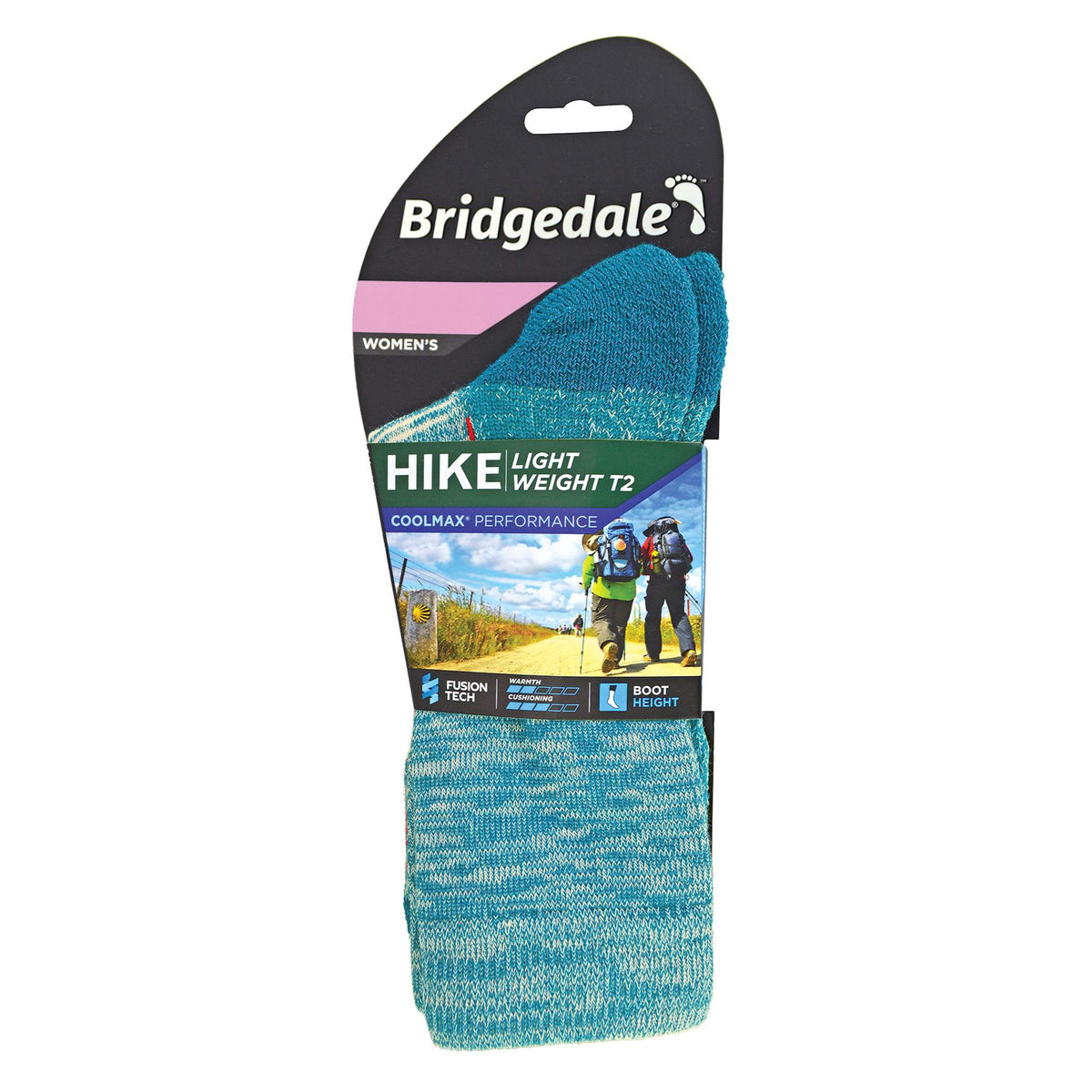1 Pack Ladies Hiking Lightweight T2 Coolmax Boot Socks