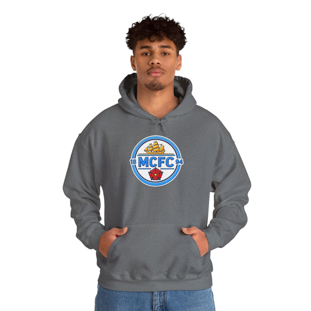 MCFC Logo Hoodie – Vintage Football Club Crest Pullover