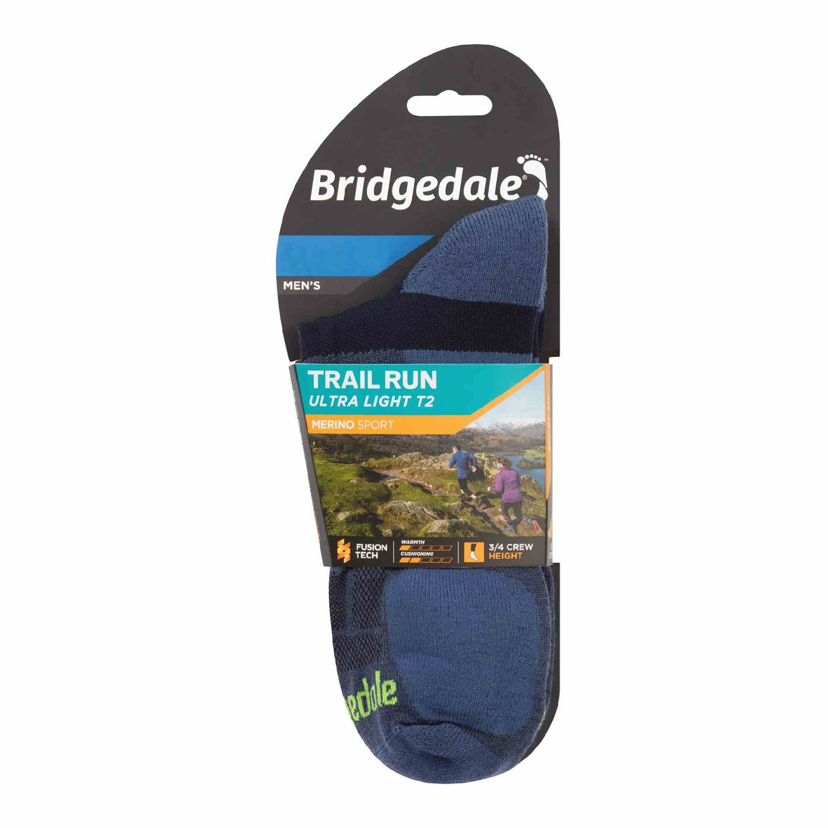 1 Pack Mens Trail Ultralight T2 Merino Wool Sport 3/4 Crew Socks