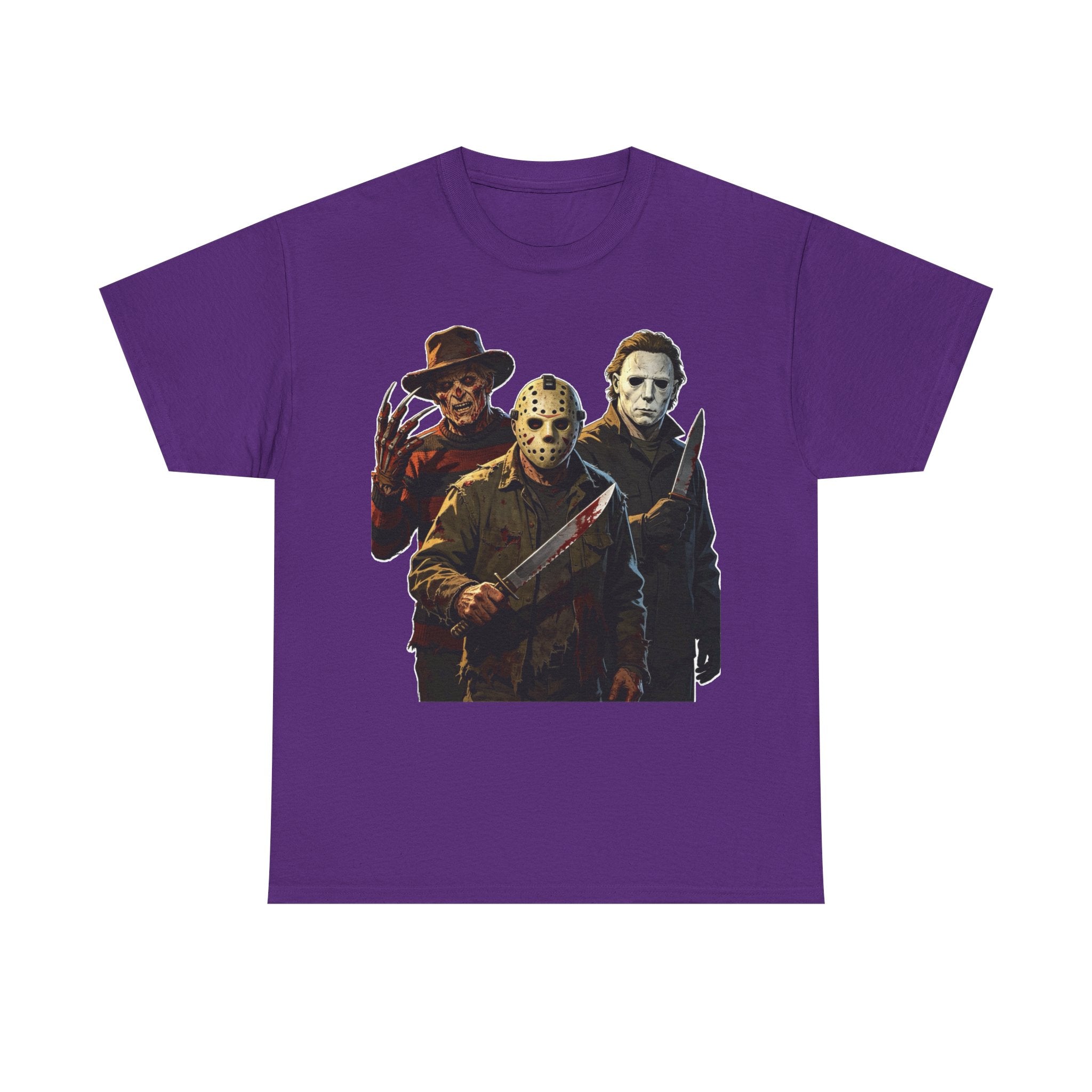 Horror Icons T-Shirt — Freddy, Jason & Michael Trio Graphic Tee