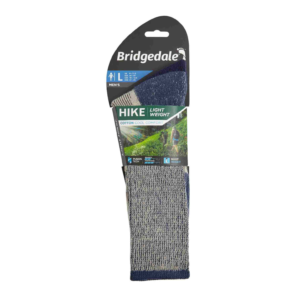 1 Pack Mens Hiking Lightweight Cotton Coolmax Boot Socks