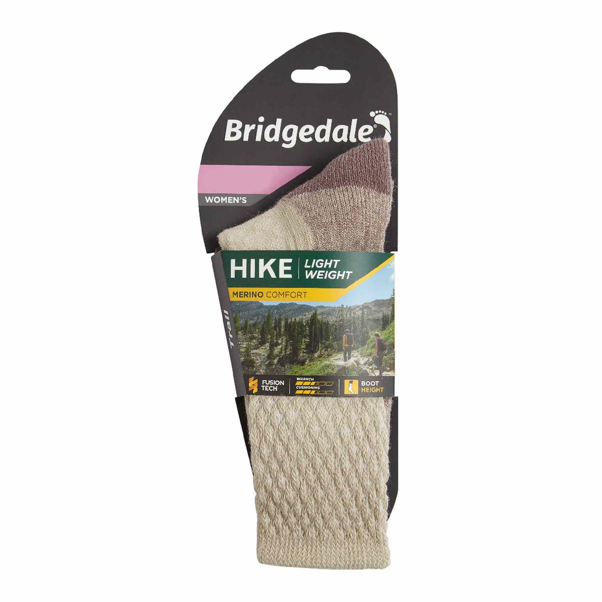 1 Pack Ladies Hiking Lightweight Merino Wool Cushioned Boot Socks