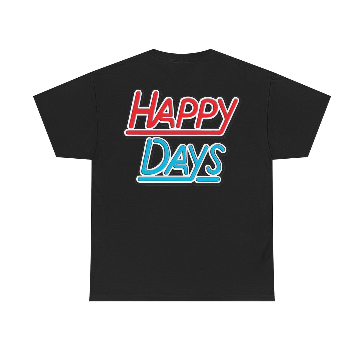 Happy Days Cast Caricature Tee — Retro 70s Sitcom Graphic T-Shirt