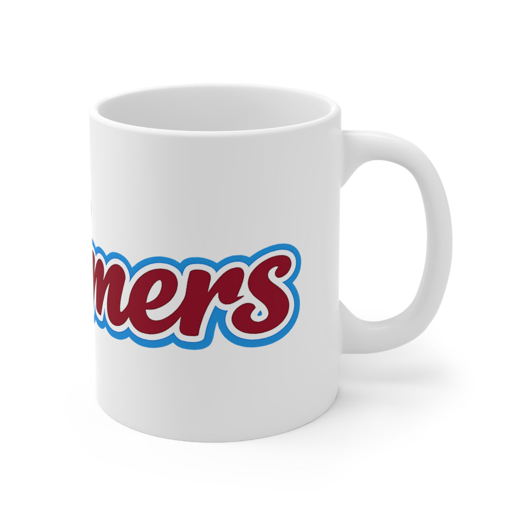 West Ham United The Hammers Ceramic Coffee Mug — Retro Script 11oz & 15oz