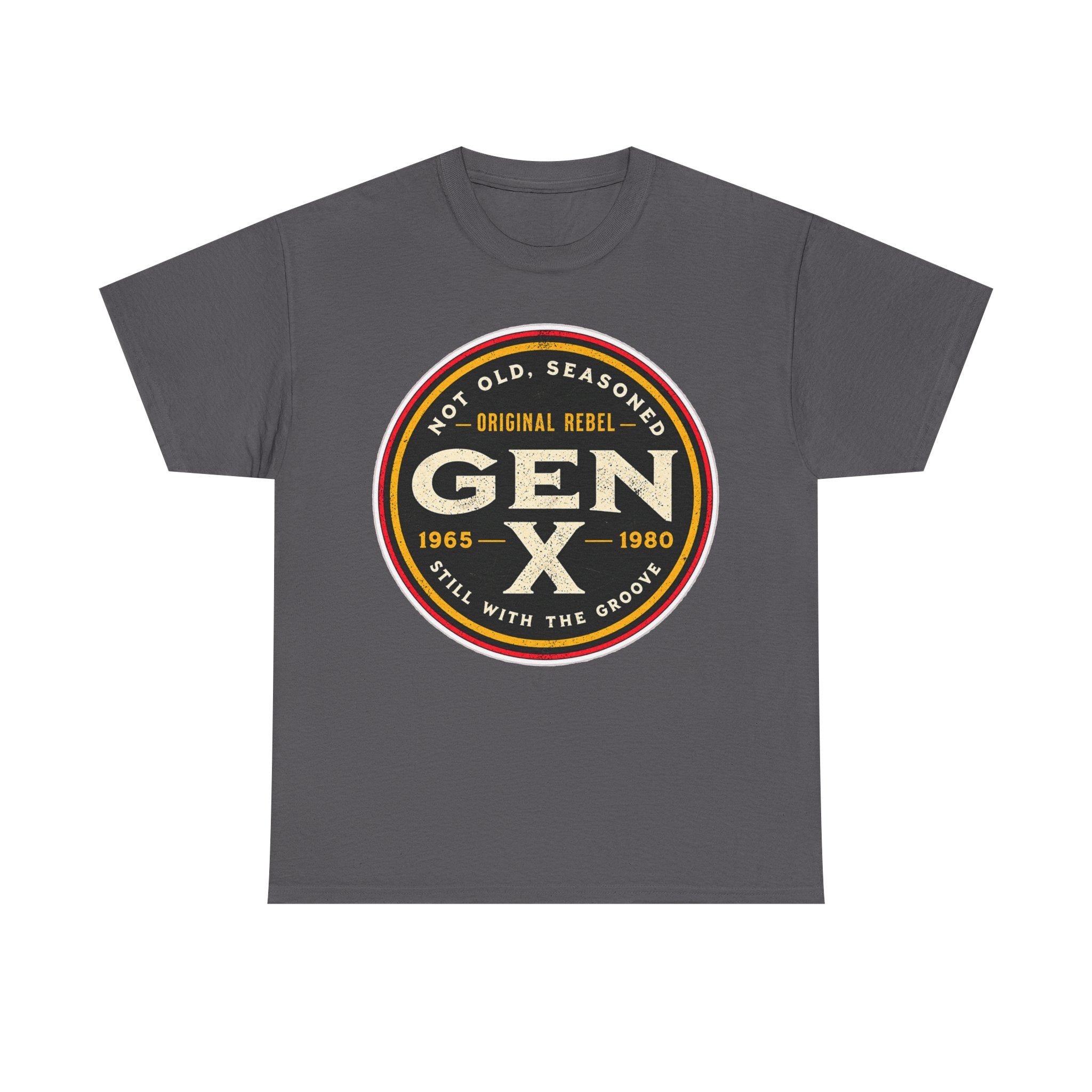 Gen X Tee - 'Not Old, Seasoned' Vintage Rebel Graphic T-Shirt (1965-1980)