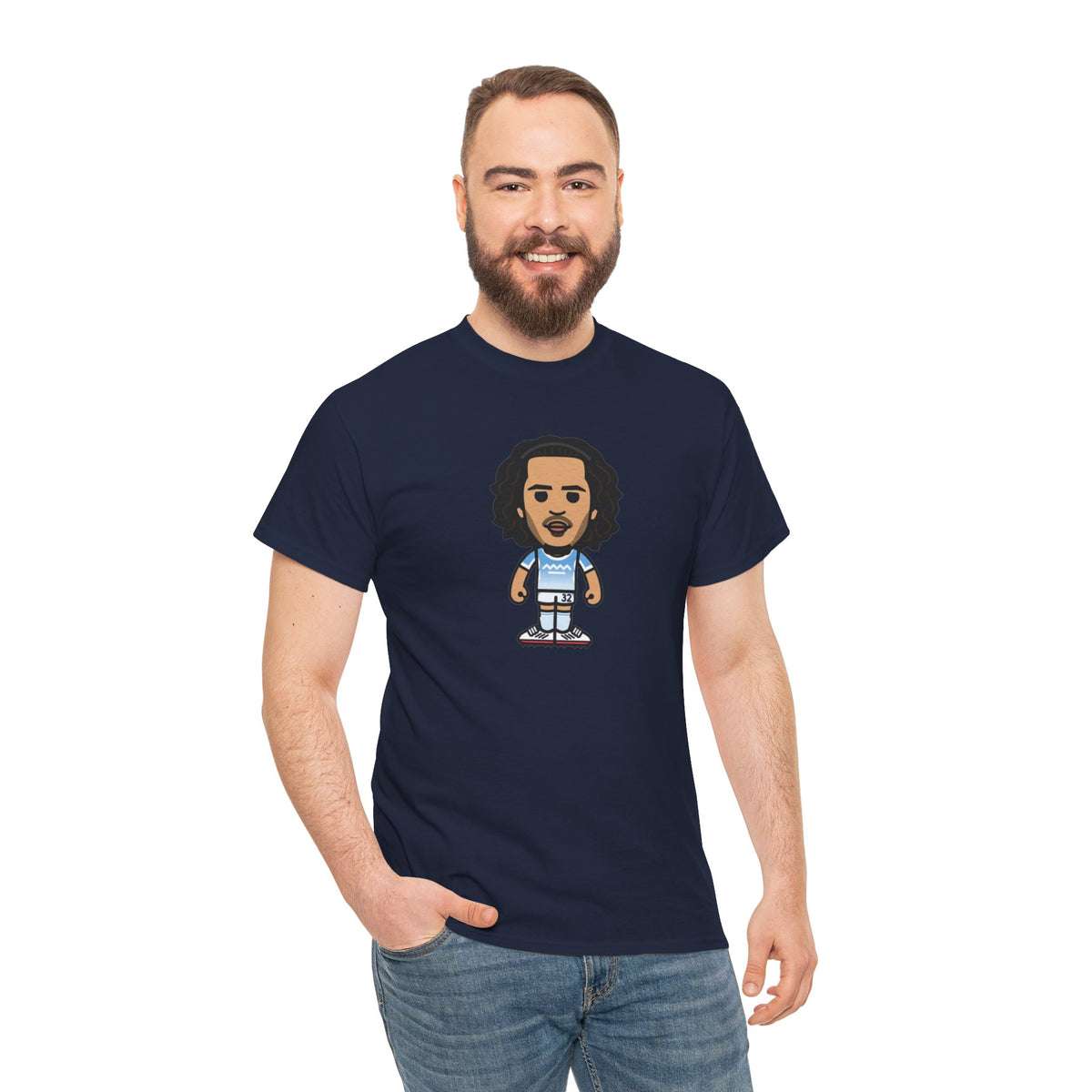 Ayyoub Bouaddi Manchester City Cartoon Character Cotton T-Shirt
