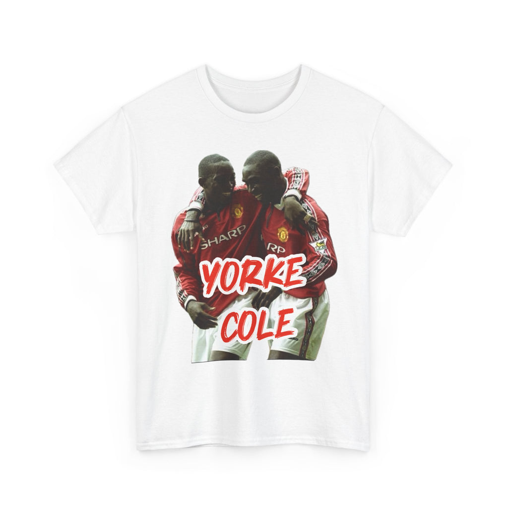 Yorke & Cole Manchester United Soccer Legends Graphic Tee — 'Yorke Cole' Retro Football Shirt