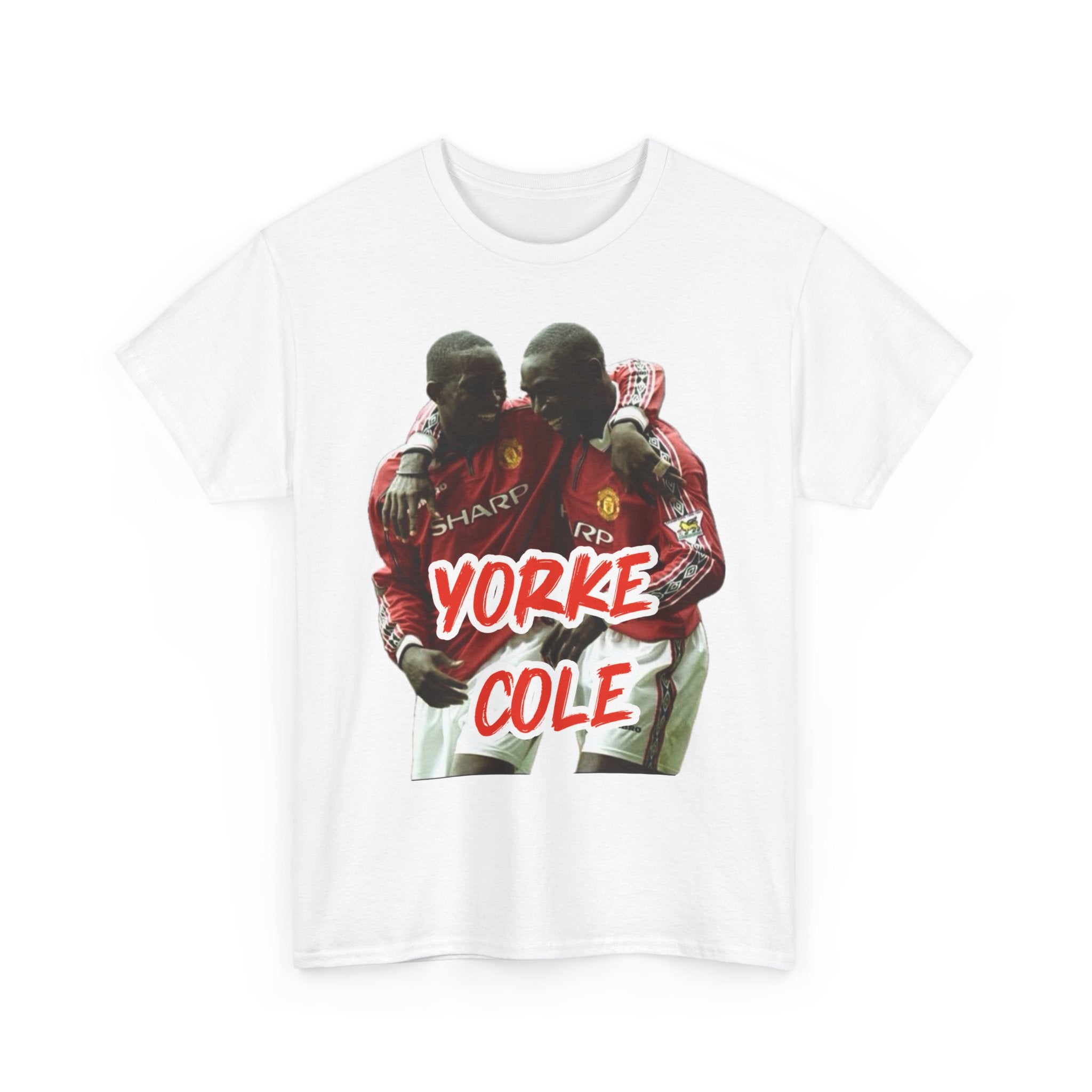 Yorke & Cole Manchester United Soccer Legends Graphic Tee — 'Yorke Cole' Retro Football Shirt