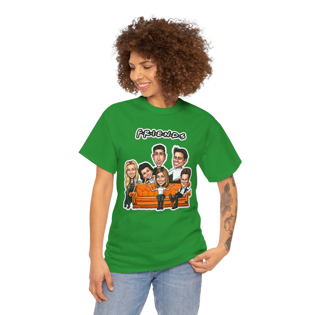 Friends TV Show Cartoon Cast T-Shirt — Iconic Couch Graphic Tee