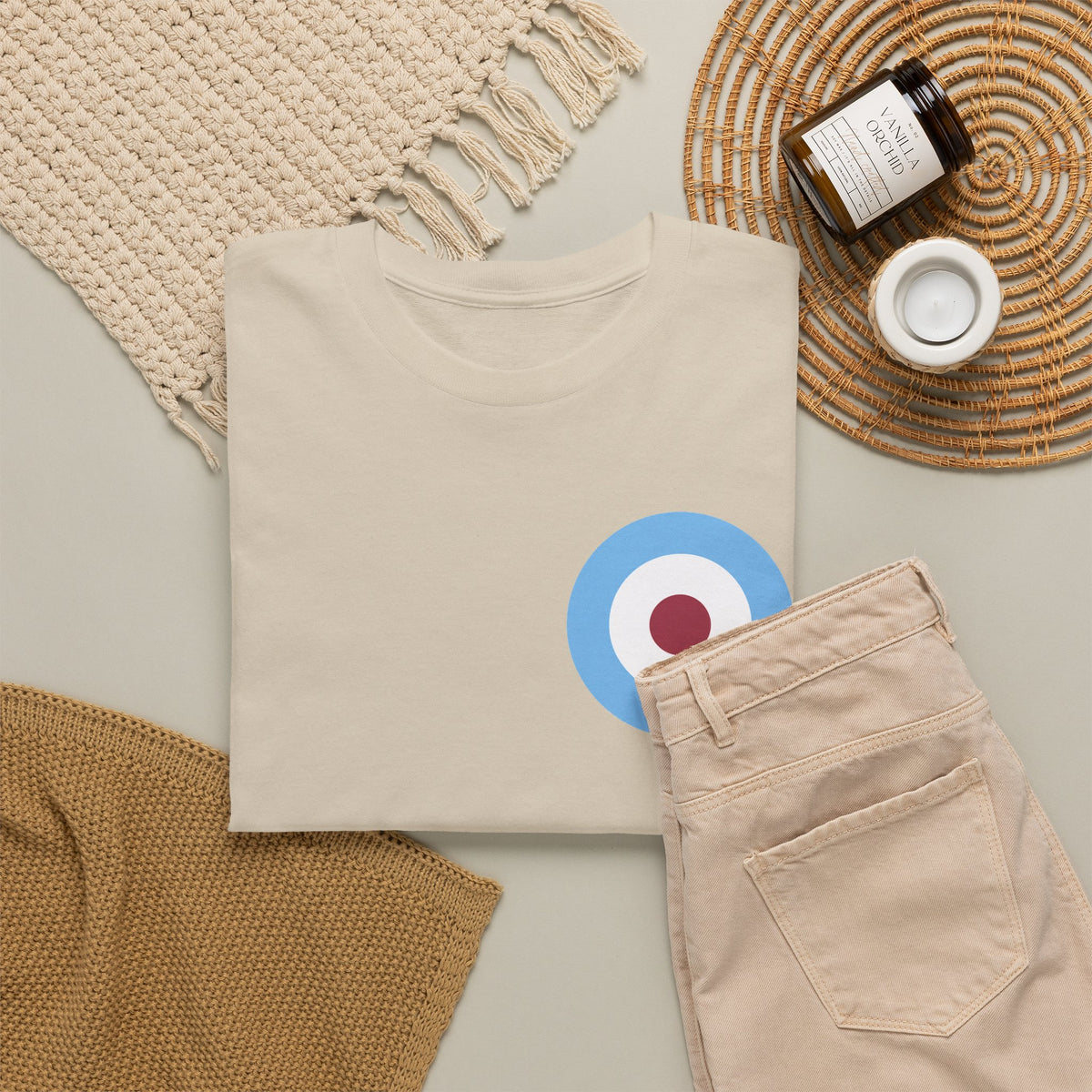Manchester City Inspired Target Roundel Cotton T-Shirt