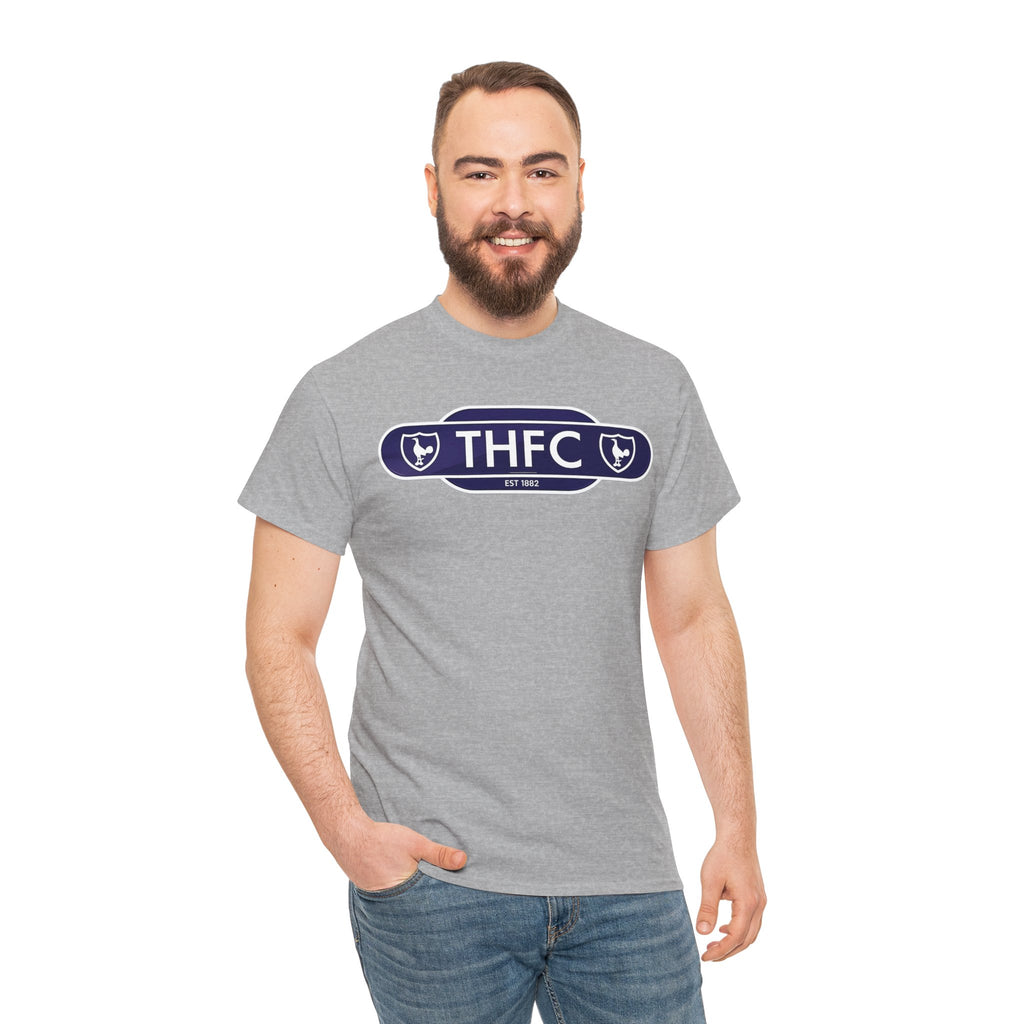THFC Tottenham Hotspur Railway Sign T‑Shirt — Retro Football Club Tee