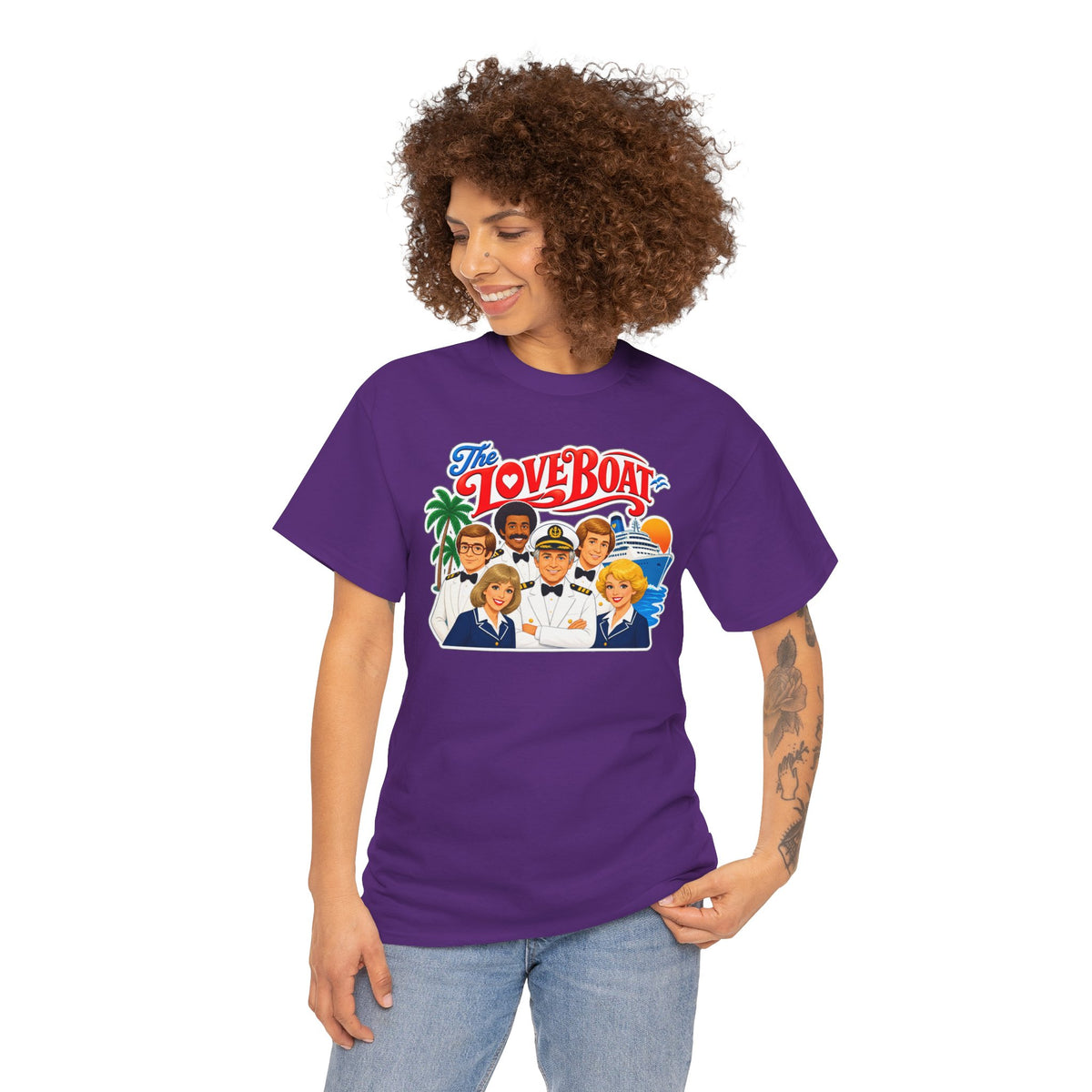The Love Boat Crew Cotton T-Shirt — Retro TV Cruise Logo Tee