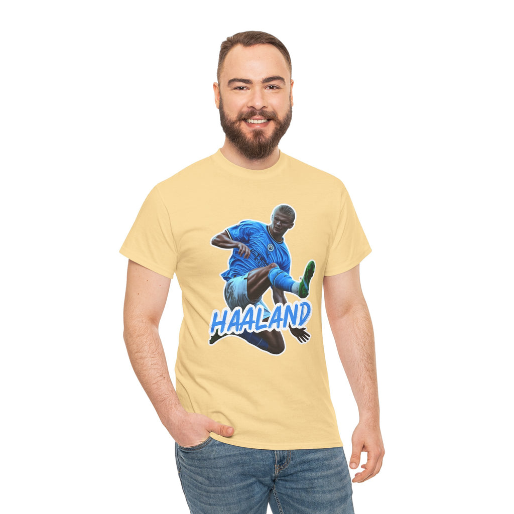 Erling Haaland Manchester City Soccer T‑Shirt – Dynamic Action Graphic Tee