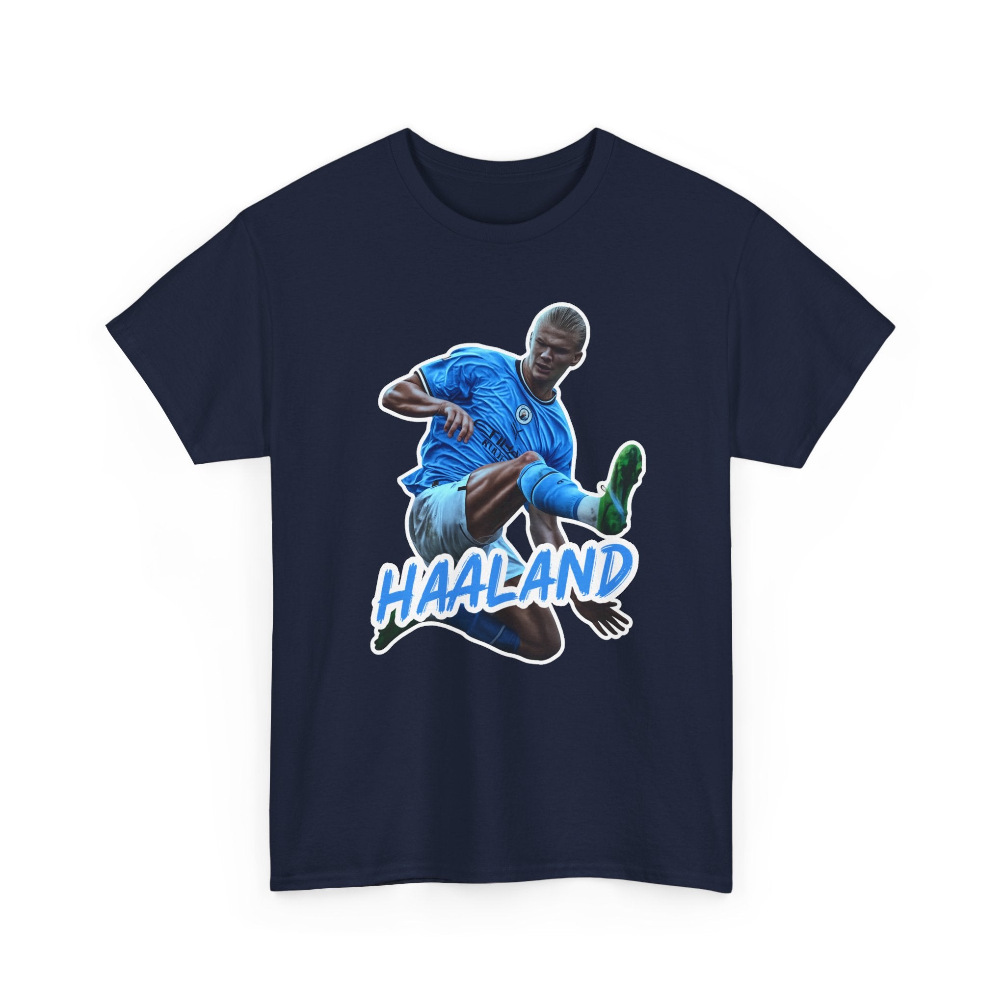 Erling Haaland Manchester City Soccer T‑Shirt – Dynamic Action Graphic Tee