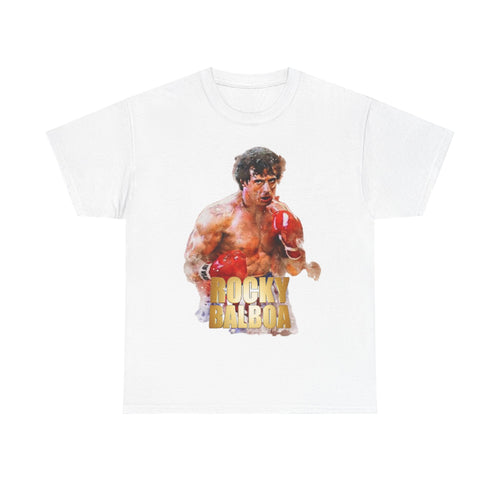 Boxing Rocky Balboa Graphic Tee – Retro Fighter Movie Shirt