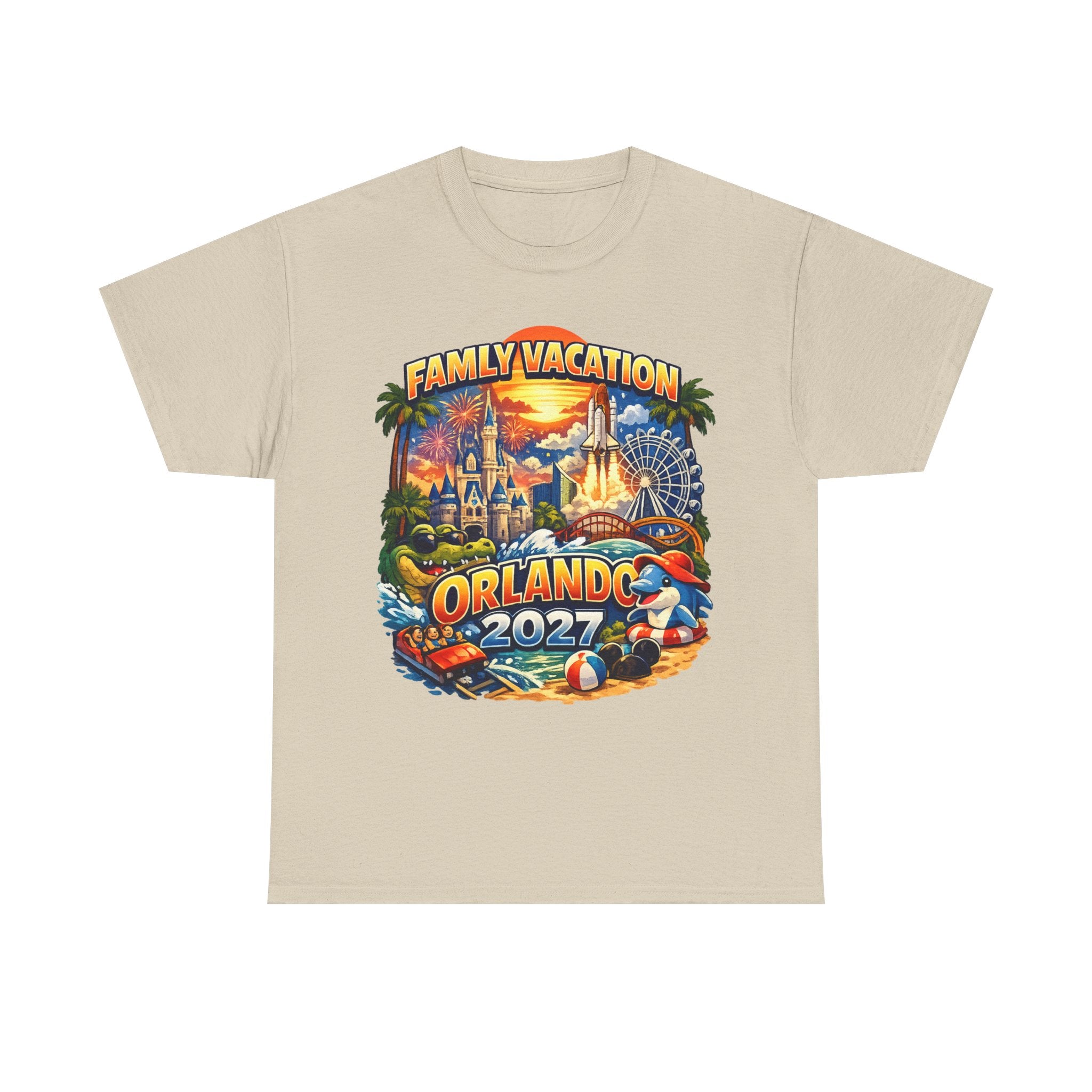 Family Vacation Orlando 2027 T-Shirt — Vintage Theme Park Souvenir Tee