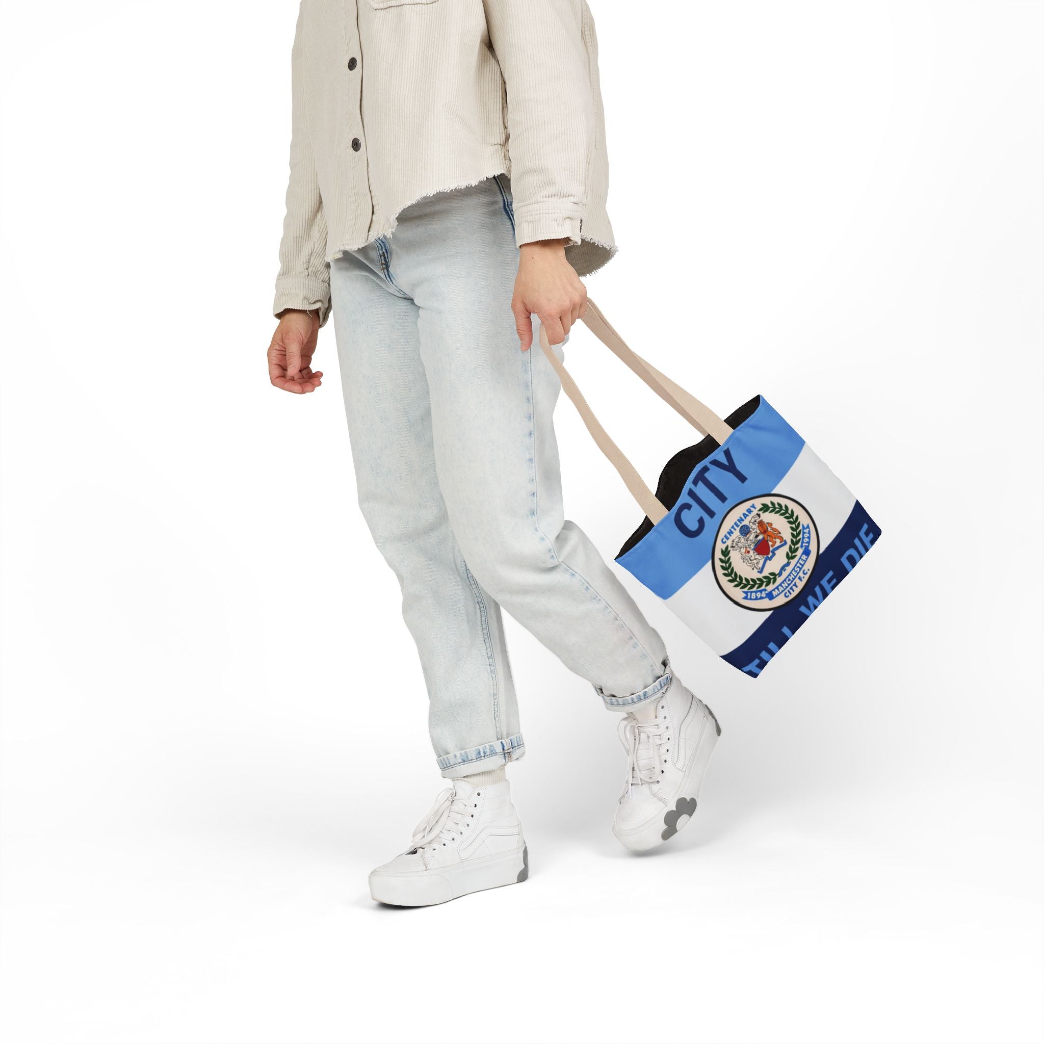 City Till We Die Canvas Tote Bag — Football Fan Flag Tote
