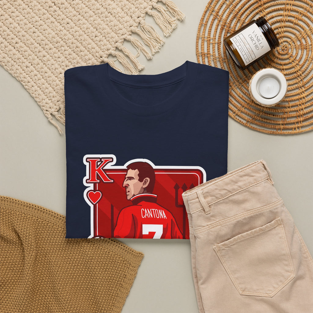 Cantona Playing Card Cotton T-Shirt / Tee — Number 7 Custom Jersey Design