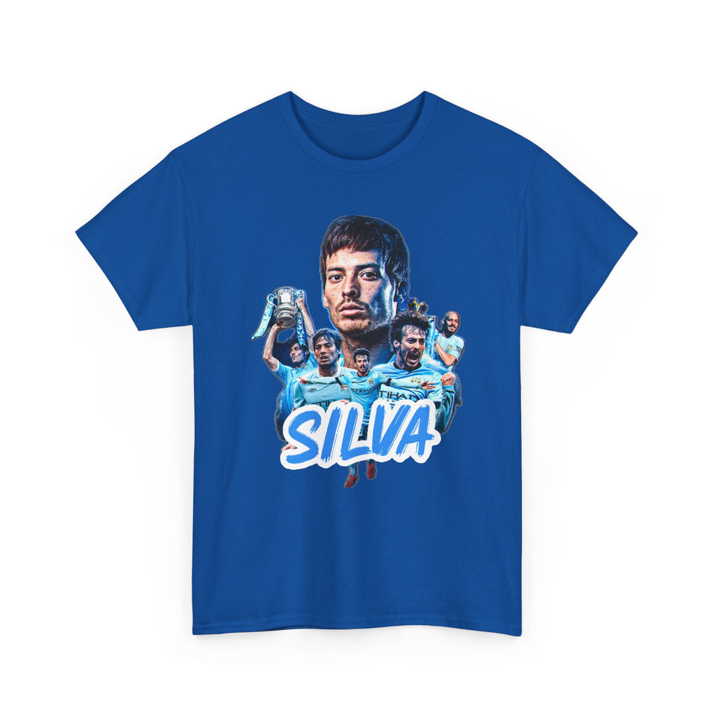 David Silva Manchester City Soccer Tee — Classic Player Portrait Football Shirt