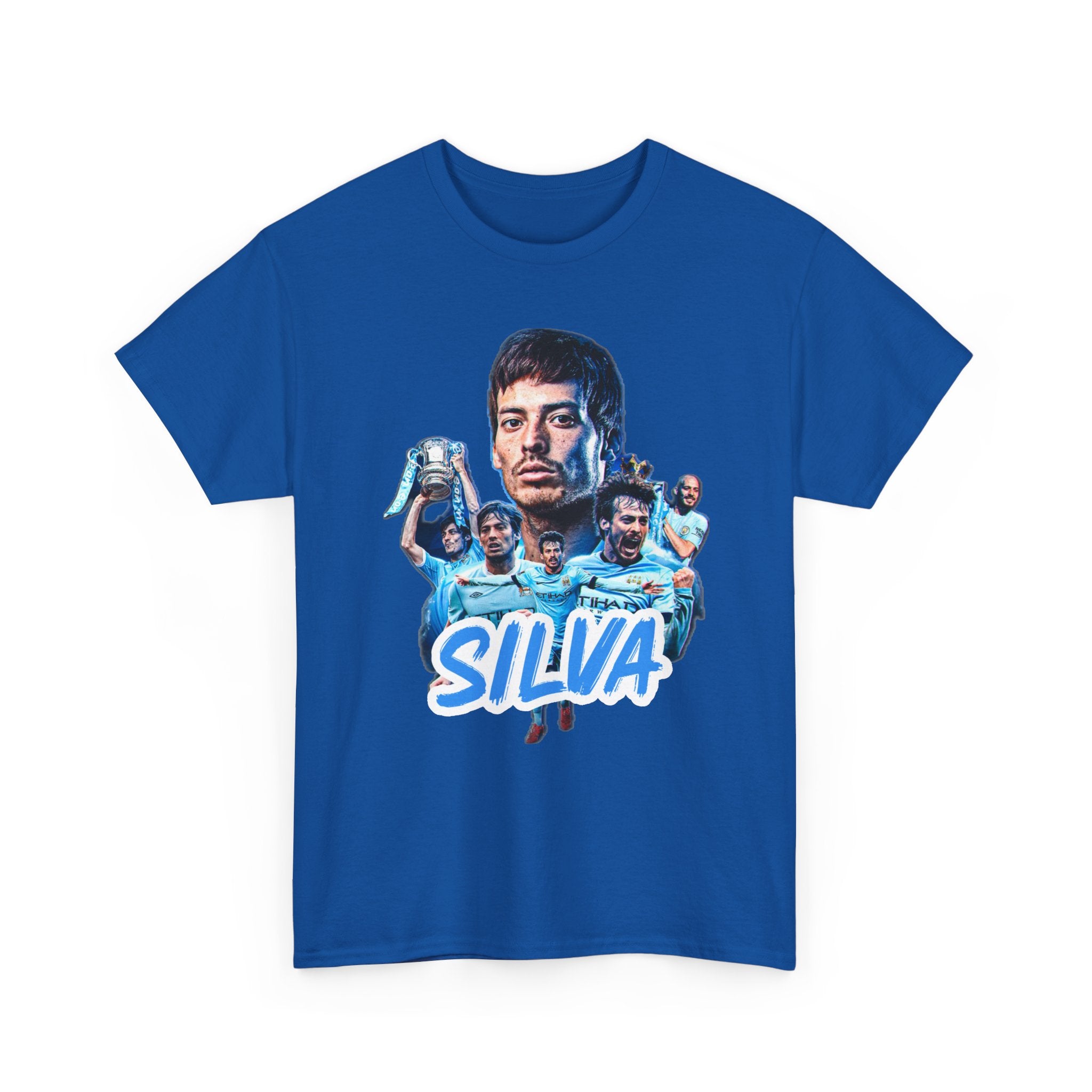 David Silva Manchester City Soccer Tee — Classic Player Portrait Football Shirt