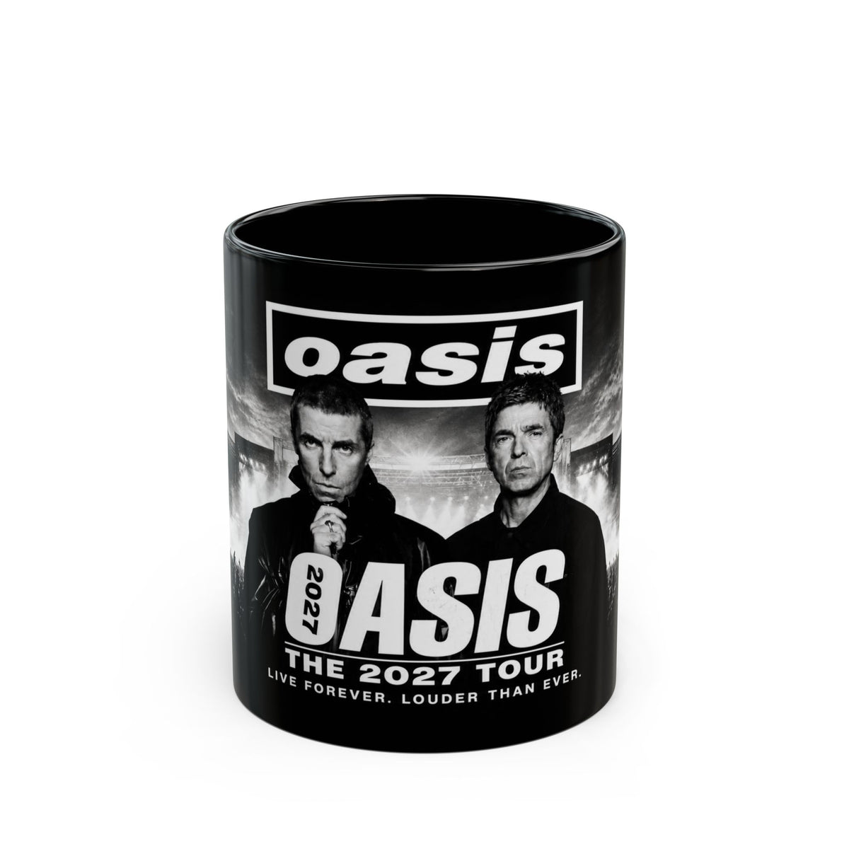 Oasis The 2027 Tour Inspired Black Coffee Mug