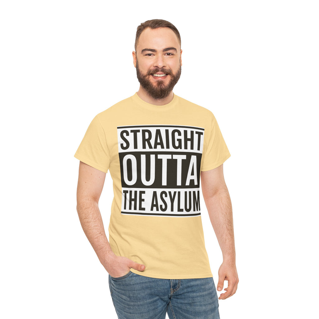 Straight Outta the Asylum T-Shirt – Graphic Statement Tee