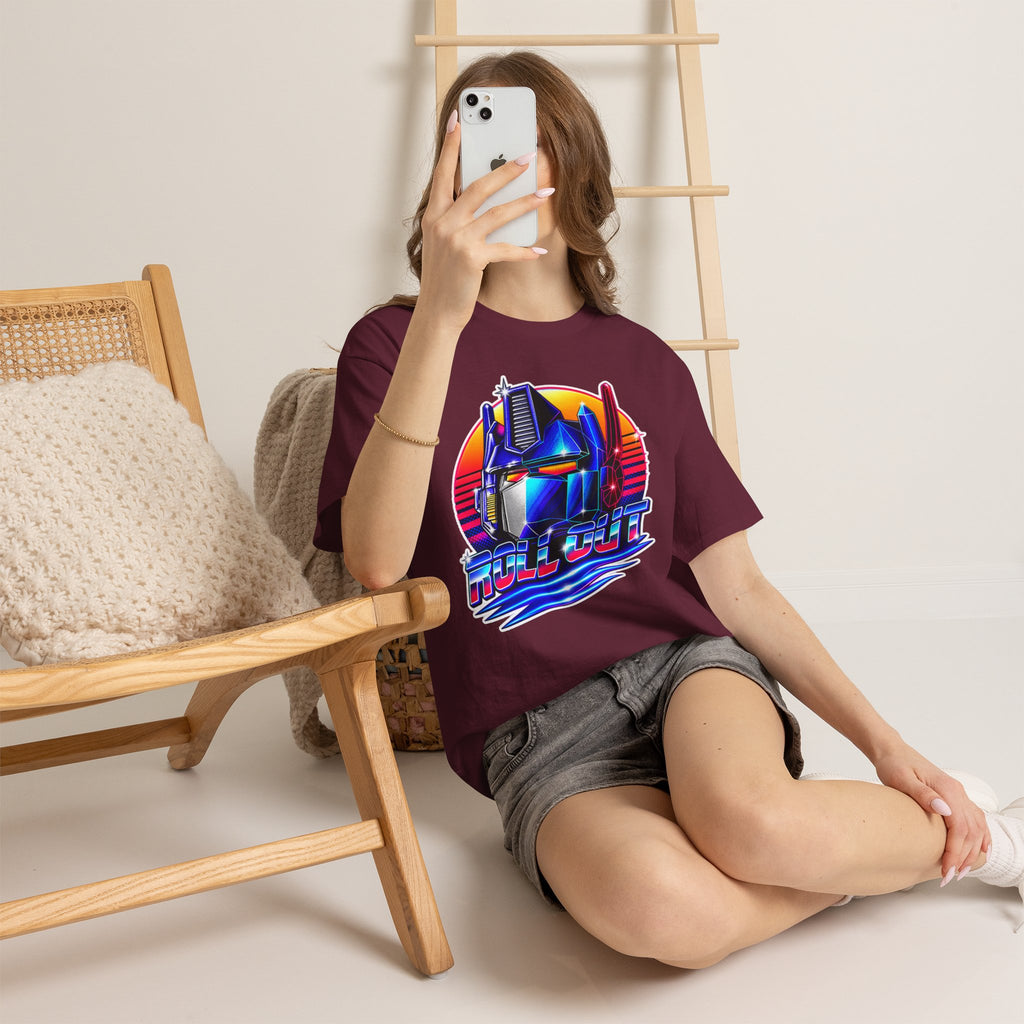 “Roll Out” Optimus-Inspired Graphic Transformers Cotton T-Shirt