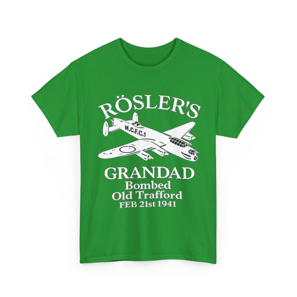 Rösler's Grandad Bombed Old Trafford Tee — WWII Tribute Military Plane Shirt (Feb 21, 1941)