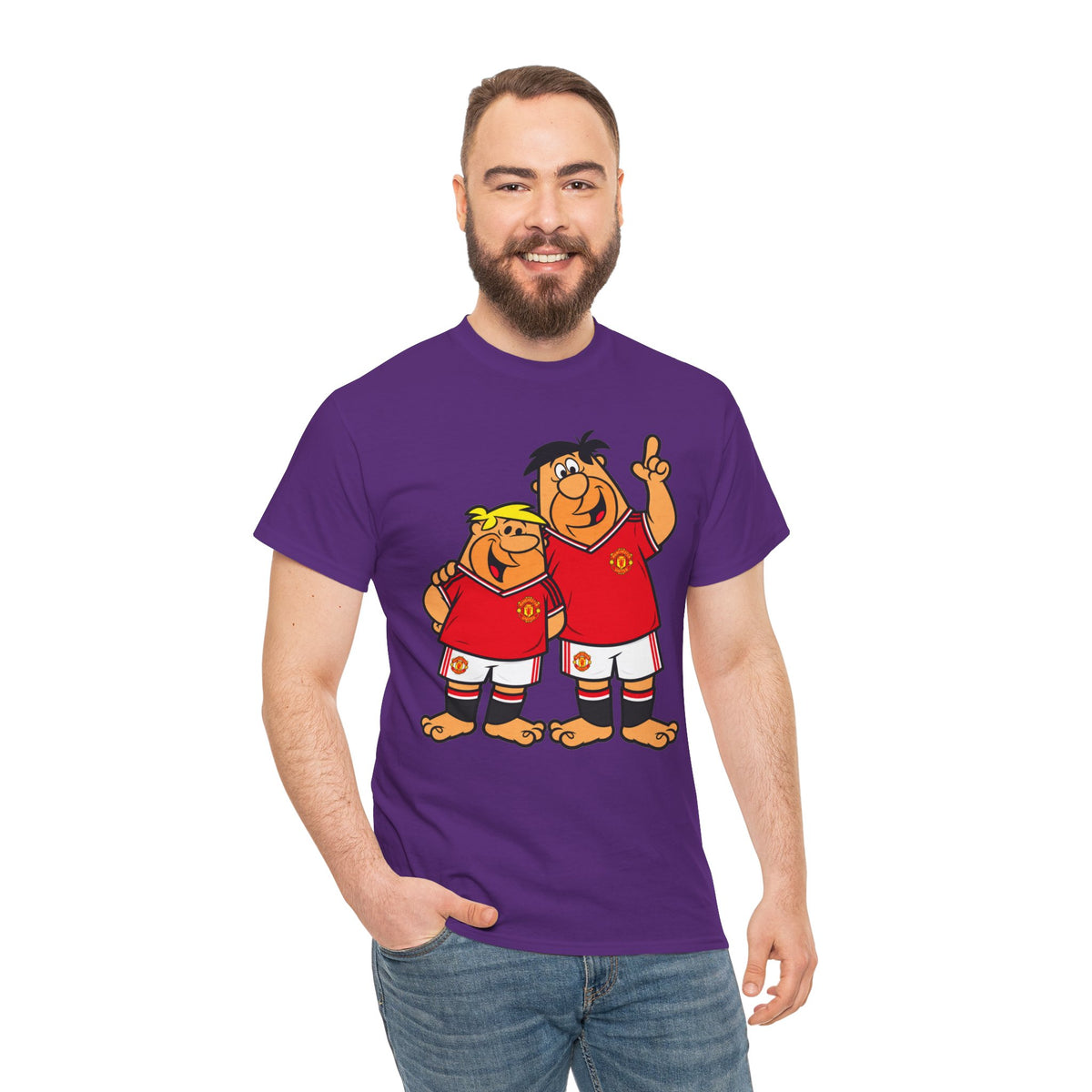 Manchester United The Flintstones Cartoon Football Fans T-Shirt