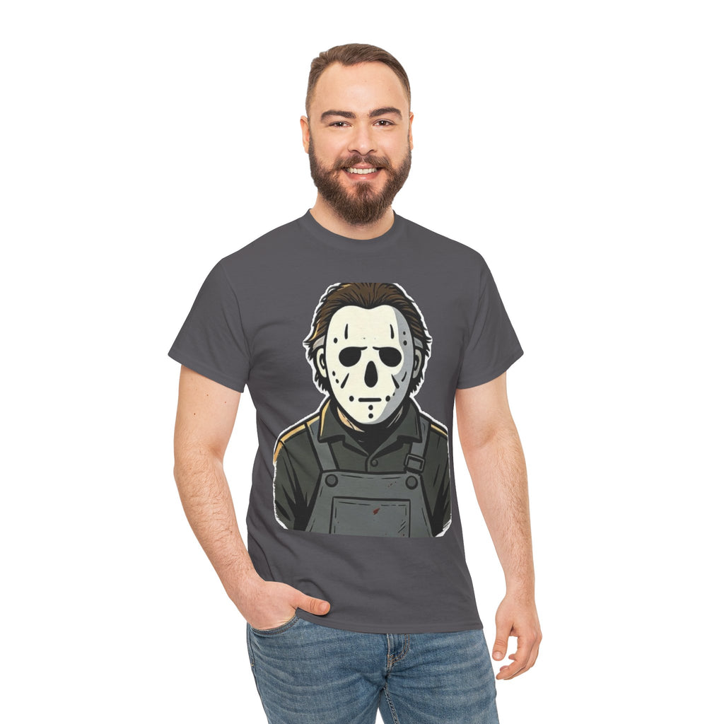 Horror Mask Tee — Jason-Inspired Halloween T-Shirt