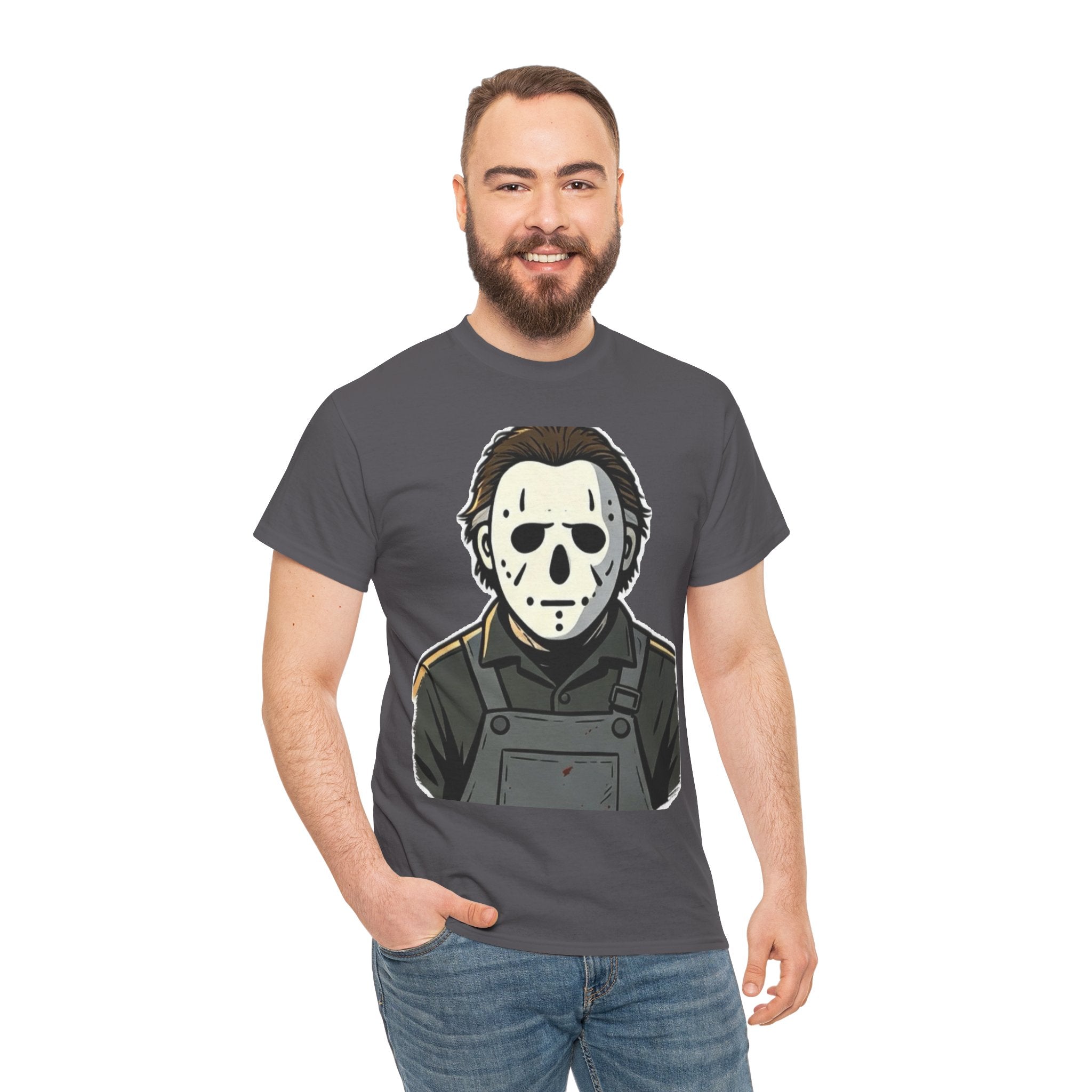 Horror Mask Tee — Jason-Inspired Halloween T-Shirt