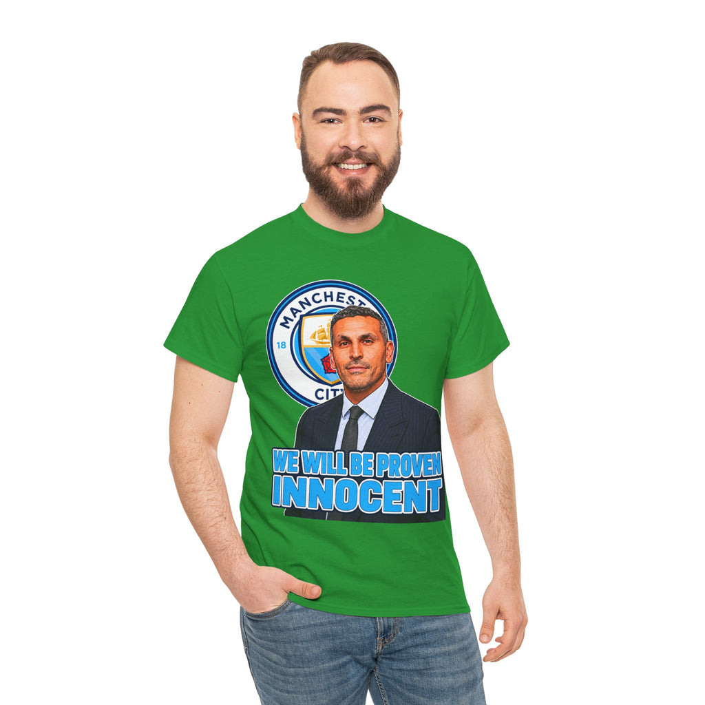 Manchester City “We Will Be Proven Innocent” Fan Cotton T-Shirt