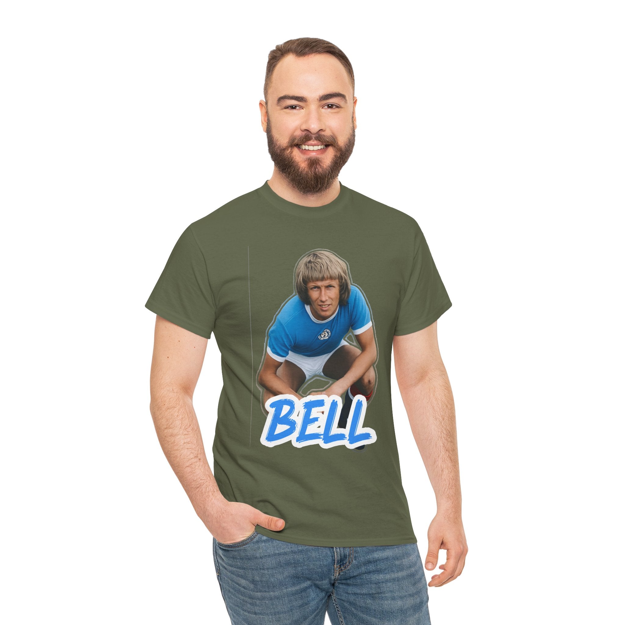 Colin Bell Manchester City Legend Retro Soccer Tee — Vintage Player Graphic T-Shirt