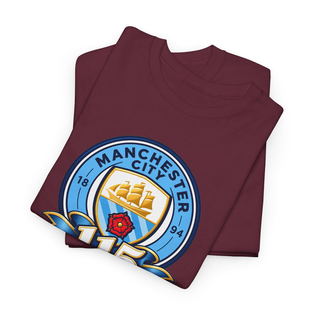 Manchester City 115th Crest Inspired Cotton T-Shirt