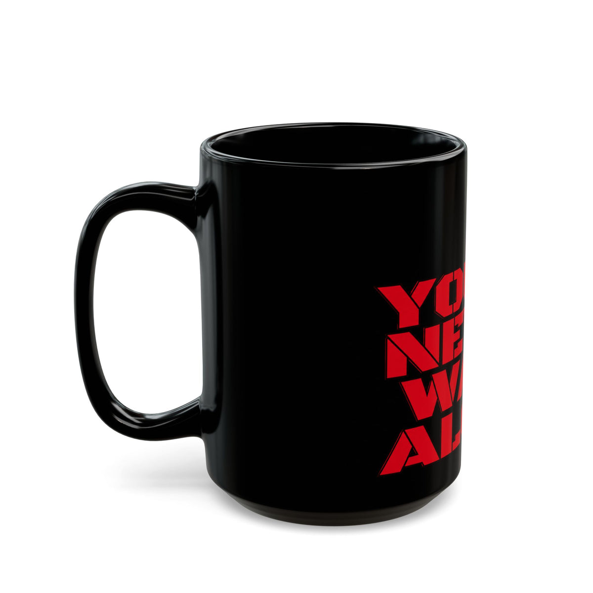 You'll Never Walk Alone Black Mug — Liverpool FC Red Crest Coffee Cup (11oz/15oz)