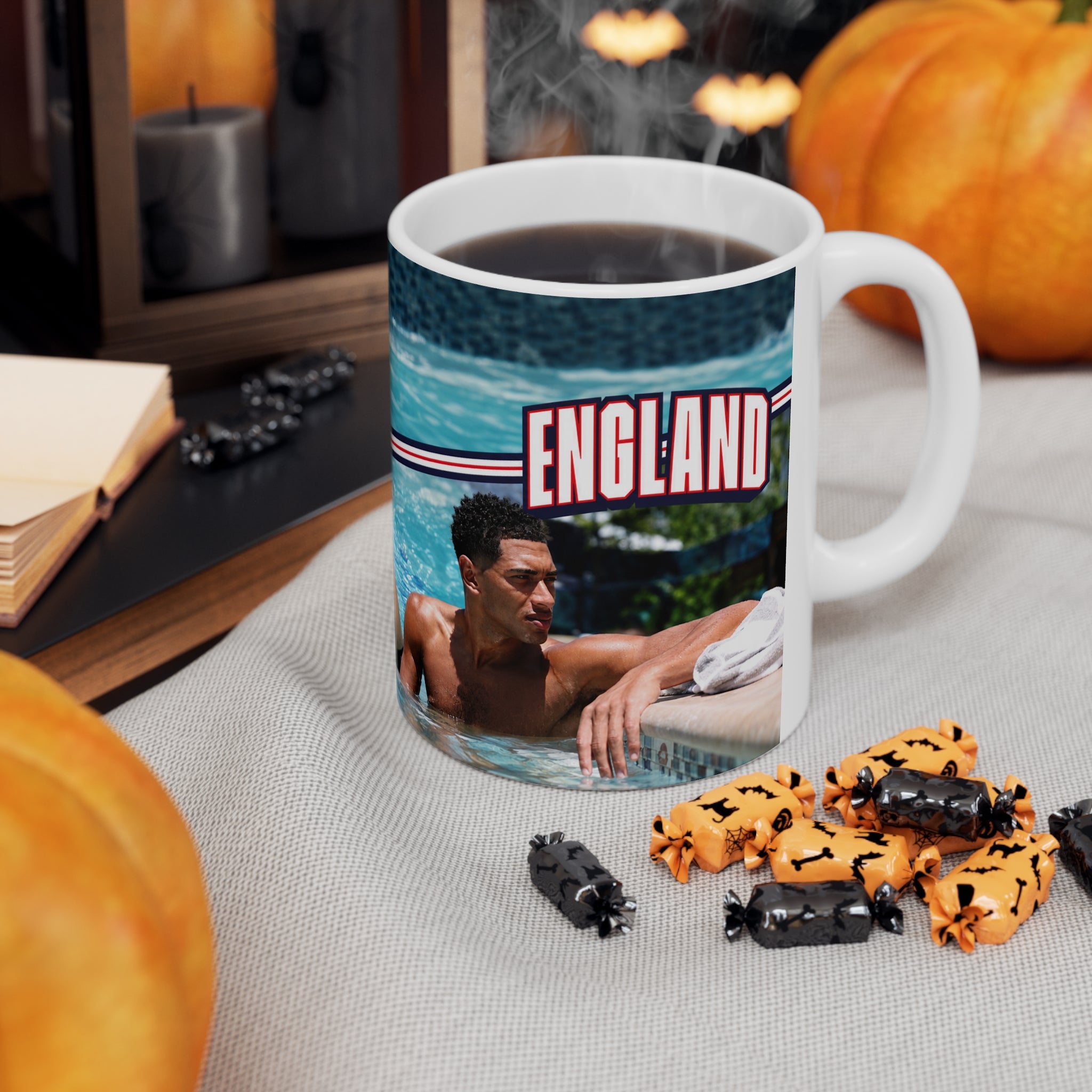 England Photo Pool Party Coffee Mug — Ceramic 11oz & 15oz