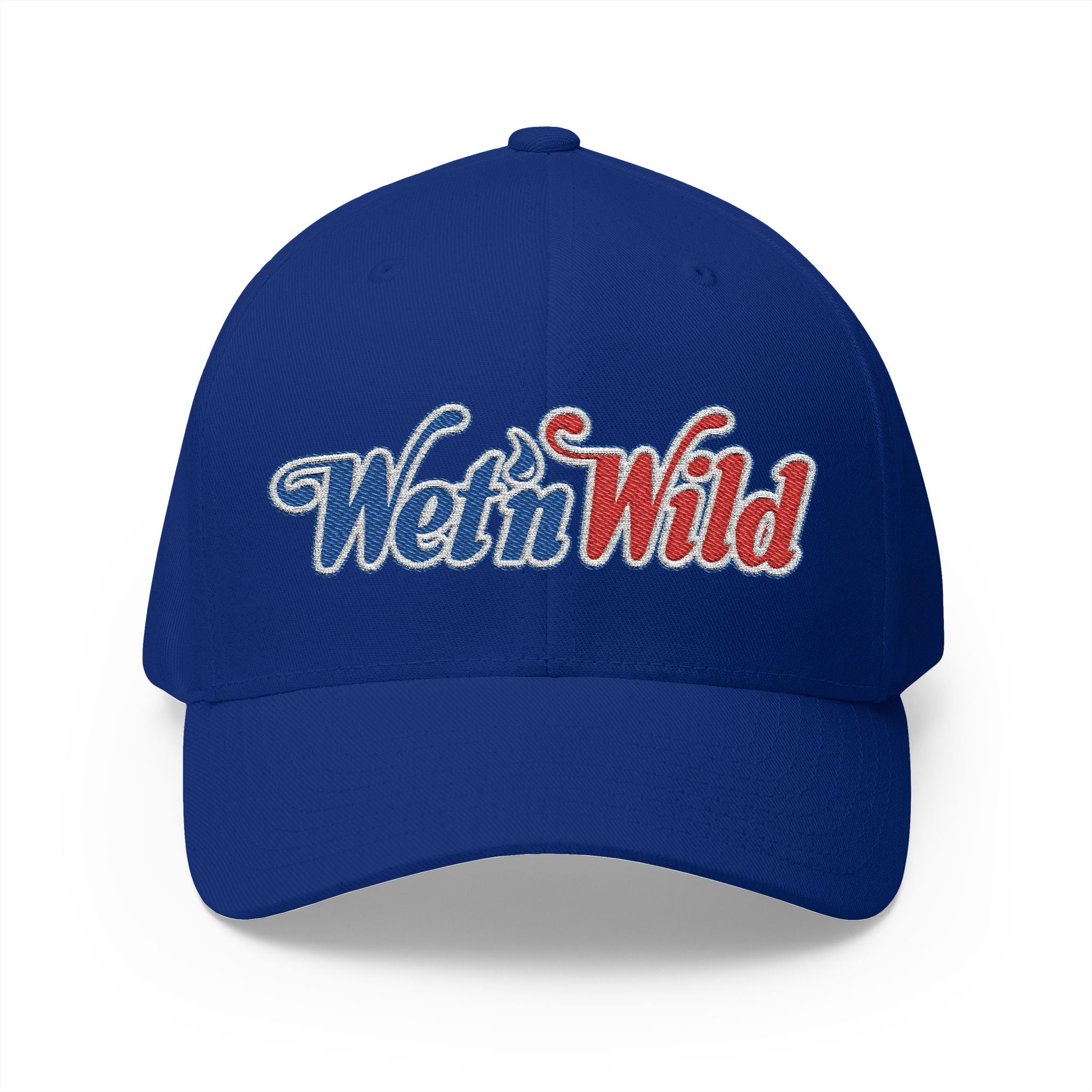 Wet 'n Wild Retro Embroidered Cap — Patriotic Red & Blue Retro Baseball Hat