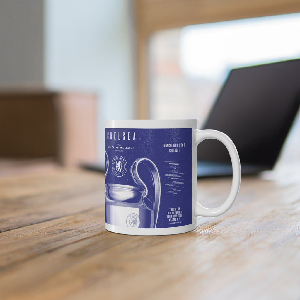 2021 Champions League Winners Programme Cover inspired Ceramic Coffee Mug — (11oz & 15oz)